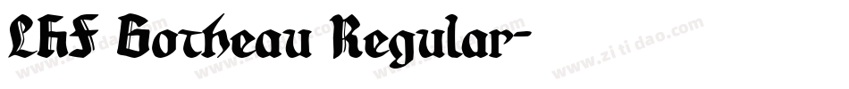LHF Gotheau Regular字体转换